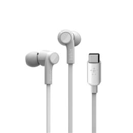 Belkin Rockstar Wired In-Ear Headphones - White USB-C Connector - 2 Years Warranty