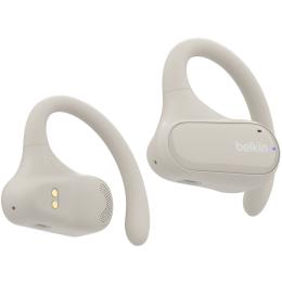 Belkin SoundForm ClearFit Open Ear True Wireless Sports Earbuds - Sand IPX5 Sweat & Water Resistant - Secure & comfortable earhook design - Bluetooth 5.3 - Up to 8 Hours Battery Life / 26 Hours Total with Charging Case - 2 Year Warranty