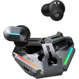 Edifier GX05 Ultra-Low Latency True Wireless Gaming Earbuds - Space Grey Dual Wireless Mode 2.4GHz + Bluetooth 5.3 - Ultra-Sensitive ENC Dual Mics - Metal Case with RGB - LHDC5.0HD - USB Adapter Included