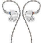 FiiO JH5 Hybrid 5-Driver Wired In-Ear Monitor Headphones - Silver - 0.78 2pin detachable silver-plated copper 3.5mm braided cable - 1x Dynamic + 4x Balanced Armature Three-Way Design - Hi-Res Audio certified