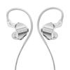 FiiO JD1 Dynamic Wired In-Ear Monitor Headphones - Silver 0.78 2pin Detachable 3.5mm Cable with Mic & Controls - 10mm LCP Diaphragm - Lightweight 7g Design - Die-Cast Alloy Faceplate - Hi-Res Audio Certified
