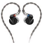 FiiO FD15 Dynamic Driver Wired In-Ear Monitor Headphones - Obsidian Black Detachable MMCX 3.5mm Braided Cable - Stainless steel shell - 32 Ohms - 13.8mm Dynamic Drivers - Hi-Res Audio Certified