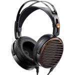 FiiO FT7 Gold Diaphragm Wired Open-Back Planar Magnetic Over-Ear Headphones - Black 106mm Planar Drivers - Premium Natural Zebrawood Finish - Leather+Breathable Fabric Earpads - 5Hz-40kHz Hi-Res Audio Certified - Travel case included - 4.4m