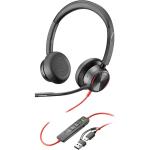 HP Poly Blackwire 8225 USB-C/A Wired On-Ear Active Noise Cancelling Headset - UC Certified Noise-Canceling Mic  / Hybrid ANC / Busy Light /  In-line Control