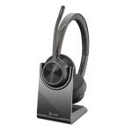 HP Poly Voyager 4320 Bluetooth On-Ear Headset with Stand - Teams Certified BT700-C / 2-Mics Noise Cancellation / Busy Light / Up to 50m Distance / Up to 24-Hour Talk-Time