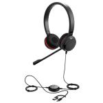 Jabra Evolve 30 II USB-C/A Wired On-Ear Headset with In-Line Controls - UC Certified Plug and play / Busy Light / Mic Noise Cancellation