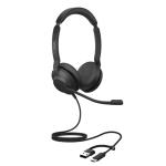 Jabra Evolve2 30 SE USB-C/A Wired On-Ear Headset - Teams Certified 2-Mics Noise Cancellation / Busy Light