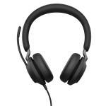 Jabra Evolve2 40 SE USB-C/A Wired On-Ear Headset - Teams Certified 3-Mics Noise Cancellation / 40mm Speakers / Busy Light