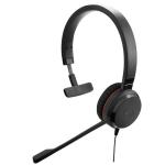 Jabra Evolve 30 II Mono USB-C/A Wired On-Ear Headset with In-Line Controls - Teams Certified Plug and play / Busy Light / Mic Noise Cancellation
