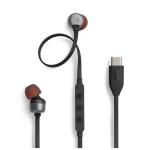JBL Tune 310C USB-C Wired Hi-Res In-Ear Headphones - Black In-line Mic with 3-Button Remote - For USB-C iPhone / Samsung Galaxy / Android / Windows PC & More