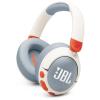 JBL JR 470NC Wireless Noise Cancelling Headphones for Kids - White Microphone - Safe Sound >85dB - Parental controls & customisation with JBL Headphones app - Durable & foldable - Stickers included - 3.5mm wired option - Up to 34hrs playtim