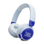 JBL JR 320BT Wireless On-Ear Headphones for Kids - Blue Microphone - Safe Sound <85dB - Parental controls & customisation with JBL Headphones app - Durable & foldable - Stickers included - Up to 50hrs playback with USB-C