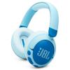 JBL JR 470NC Wireless Noise Cancelling Headphones for Kids - Blue Microphone - Safe Sound >85dB - Parental controls & customisation with JBL Headphones app - Durable & foldable - Stickers included - 3.5mm wired option - Up to 34hrs playtime