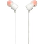 JBL Tune T110 Wired In-Ear Headphones - White Microphone - JBL Pure Bass Sound - 1-button Remote - Tangle-Free Flat Cable - 3.5mm Jack