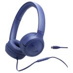 JBL Tune 530C USB-C Wired On-Ear Headphones - Blue In-Line Microphone & 3-button Remote - Lightweight & Foldable - 33mm Custom Drivers - For USB-C iPhone, Mac, Samsung, Android, Windows PC & more