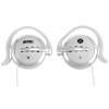 Moki Wired Clip-on Headphones - White Ear Hook Design Moki Wired Clip-on Headphones - White Ear Hook Design