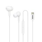 Moki Type-C Connect Earphones Inner Ear + Mic & Control - White