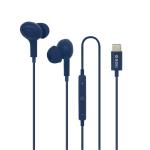 Moki Type-C Connect Earphones Inner Ear + Mic & Control - Navy