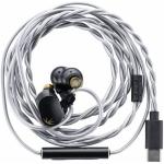 MOONDROP CHU II DSP Dynamic Wired USB-C In-Ear Monitor Headphones - Black 0.78 2pin Detachable USB-C Cable with Mic - 10mm High-Performance Dynamic Drivers - Replaceable Acoustic Filters - 15Hz-38kHz - 18ohms - Storage bag included