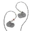 MOONDROP LAN II POP Dynamic Wired In-Ear Monitor Headphones - Silver 0.78 2pin Detachable 3.5mm/4.4mm Balanced Cable - New Generation Glass Dome Dynamic Drivers - Stainless Steel Shell - 12Hz-60kHz - 32ohms - Storage bag included