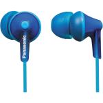Panasonic HJE125E Wired In-Ear Headphones - Blue Ergo Fit with 3 Size Earpads for Ultimate Comfort