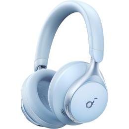 Soundcore by Anker Space One Wireless Over-Ear Noise Cancelling Headphones - Sky Blue Adaptive ANC - Hi-Res Wireless with LDAC - Up to 40 Hours Battery Life (ANC On) - Foldable with carry bag