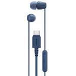 Sony IER-EX15C USB-C Wired In-Ear Headphones - Blue - In-line Microphone & 3-button remote - High-quality sound - 3x eartip sizes - Compatrible with USB-C iPhone, Android, Windows, Mac & more
