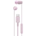 Sony IER-EX15C USB-C Wired In-Ear Headphones - Pink - In-line Microphone & 3-button remote - High-quality sound - 3x eartip sizes - Compatrible with USB-C iPhone, Android, Windows, Mac & more
