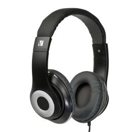 Verbatim 65066 Classic V-100C Wired Over-Ear Headphones - Black In-line Microphone for Answering Phone Calls Whilst On-the-Go (TDK ST100)