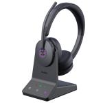 Yealink WH68 ANC DECT & Bluetooth Hybrid Wireless Headset - Teams Certified 4-Mics Noise Cancellation / Busy Light / Up to 185m Distance / Up to 32-Hour Talk-time