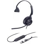 Yealink UH46 Mono USB-C/A Wired On-Ear Headset - Teams Certified 3-Mic Noise Cancellation / In-Line Controls