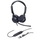 Yealink UH42 USB-C/A Wired On-Ear Headset - Teams Certified 1-Mic Noise Cancellation / In-Line Controls