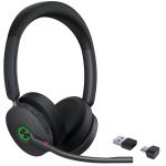 Yealink BH74 Bluetooth On-Ear ANC Headset - Teams Certified USB-C/A / 4-Mics Noise Cancellation / Retractable Mic / Busy Light / Up to 50m Distance / Up to 32-Hour Talk-time
