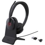 Yealink BH74 Bluetooth On-Ear ANC Headset with Charging Stand - Teams Certified USB-C/A / 4-Mics Noise Cancellation / Retractable Mic / Busy Light / Up to 50m Distance / Up to 32-Hour Talk-time