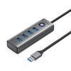 Orico USB-A to 4 Port High Speed USB 3.0 Hub - Grey ( Aluminum Case )