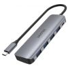 Unitek H1107A 4 Port Powered USB-C USB 3.1 5-in-1 Multi-Port Hub with USB-C Connector - Space Grey Includes 4x USB-A Ports + Micro-B Power Port - Data Transfer Rate up to 5Gbps - Plug & play