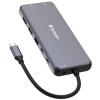 Verbatim 32154 Multiport USB-C Hub - 14 Ports 2x HDMI - 1x VGA - 1x RJ45 - 3x USB-A 3.2 Gen1 - 1x USB-C 3.2 Gen1 - 2x USB-A 2.0 - 1x SD Card Slot - 1 x microSD Card Slot - 1x Audio Jack - 1x USB-C PD