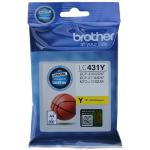 Brother LC431Y Ink Cartridge - Yellow Yield - 200 Pages - for Brother MFCJ1010DW Printer