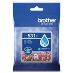 Brother LC531C Ink Cartridge - Cyan Yield - up to 200 Pages - for Brother DCP-J1260W,DCP-J1310DW Printer
