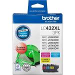 Brother LC432XL3PKS Ink Cartridge - Cyan / Magenta / Yellow - 3 Pack High Yield - 1500 Pages - for Brother MFCJ5340DW / MFCJ5740DW / MFCJ6540DW / MFCJ6740DW / MFCJ6940DW Printer