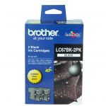 Brother LC67BK2PK Ink Cartridge - Black - 2 Pack