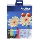 Brother LC39PVP Ink Cartridge - Black / Cyan / Magenta / Yellow - 4 Pack