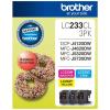 Brother LC233CL3PK Ink Cartridge - Cyan / Magenta / Yellow - 3 Pack 500 Pages - for Brother DCPJ4120DW / DCPJ562DW / MFCJ4620DW / MFCJ480DW / MFCJ5320DW / MFCJ5720DW / MFCJ680DW / MFCJ880DW Printer