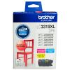 Brother LC3319XL3PK Ink Cartridge - Cyan / Magenta / Yellow - 3 Pack High Yield - 1500 Pages - for Brother MFCJ5330DW / MFCJ5730DW / MFCJ6530DW / MFCJ6930DW Printer