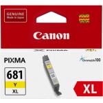 Canon CLI681XLY Ink Cartridge - Yellow 500 Pages - for Canon TR7560 / TR8560 / TS6160 / TS6260 / TS6360 / TS6365 / TS8160 / TS8260 / TS8360 / TS9160 / TS9565 / TS9560 / TS706 Printer