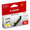 Canon CLI671XLY Ink Cartridge - Yellow High Yield - 680 Pages - for Canon TS5060 / TS9060 / MG5760 / MG5765 / MG6860 / mG6865 / MG6866 / MG7760 / MG7765 / MG7766 / TS6060 / TS8060 Printer