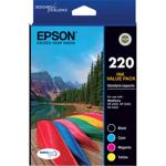 Epson 220 Standard Capacity Ink Cartridge Value Pack - Black / Cyan / Magenta / Yellow C13T293692