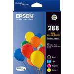 Epson Durabrite Ultra 288 Original Ink Cartridge - Yellow / Black / Cyan / Magenta Inkjet - Standard Yield - 4 Pack