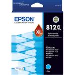 Epson DURABrite Ultra 812XL Ink Cartridge - Cyan High Yield (1100 Pages) - for WorkForce WF-7840 / WF-7845 / WF-7830 / WF-4830 / WF-4835 / WF-3820 / WF-3825 Printer