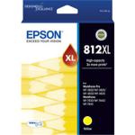 Epson DURABrite Ultra 812XL Ink Cartridge - Yellow High Yield - 1100 Pages - for WorkForce WF-7840 / WF-7845 / WF-7830 / WF-4830 / WF-4835 / WF-3820 / WF-3825 Printer